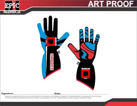 Custom UltraFeel Reverse Stitch Karting Gloves