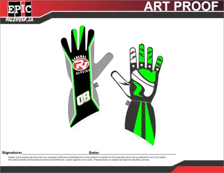 Custom UltraFeel Reverse Stitch Karting Gloves