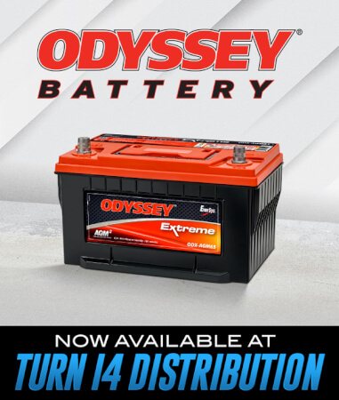 TURN 14 DISTRIBUTION ADDS ODYSSEY BATTERIES TO THE LINE CARD