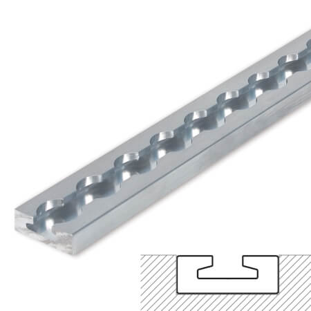 8' VersaTie Recess-Mounted Track with Square Edge (Series 2)