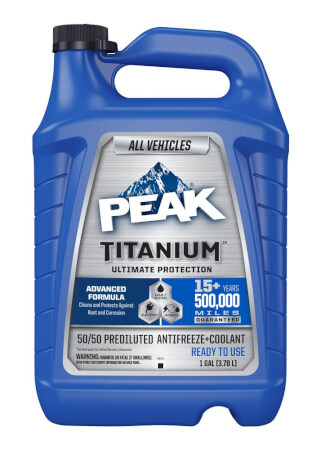 PEAK® TITANIUM 50/50 Prediluted Antifreeze + Coolant