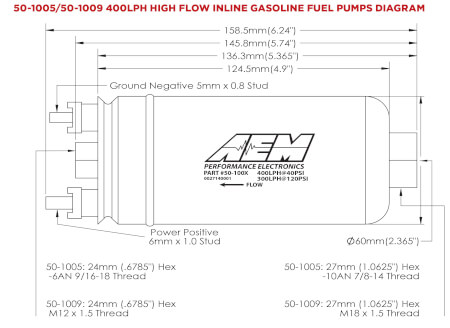 AEM 400lph High Flow 044 Fuel Pump 50-1005